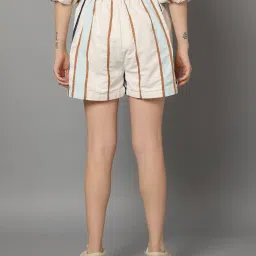 fyre rose Women Striped Relaxed Fit Shorts image 3