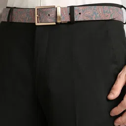 simon carter Men Reversible Paisley Print Belt image 3