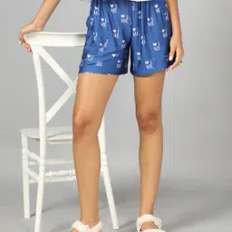 Shein High Rise Typographic Print Shorts with Pockets image 1