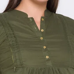 av2 Band Collar Solid Maternity Top image 3