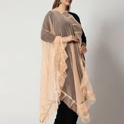 weavers villa Ruffle Net Dupatta image 3