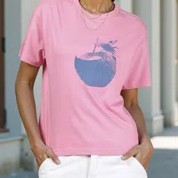 Shein Drop Shoulder Graphic Chest Print Crew Tshirt-picture-43