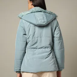 fort collins Women Quilted Regular Fit Parka Jacket image 3