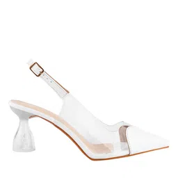 selfiee Women Pointed-Toe Chunky Heeled Sandals image 3