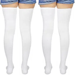 neska moda Women Pack 2 Stockings with Elasticated Hem image 3