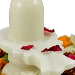 navyaksh Marble Shiva Lingam Idol Showpiece image 3