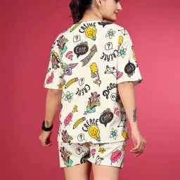 dadx Typographic Print T-Shirt & Shorts Set image 3