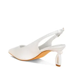 london rag Women Mule Kitten Heeled Sandals with Buckle Fastening image 3