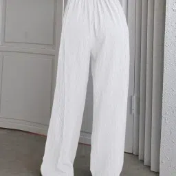 hivora Women Relaxed Fit Flat-Front Trousers image 3