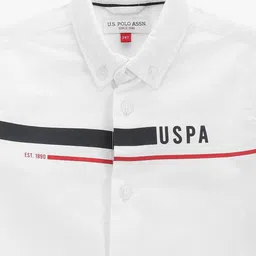 u.s. polo assn. Boys Brand Print Regular Fit Shirt image 3
