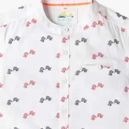 point cove Boys Printed Slim Fit Shirt image 3