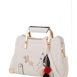 mark & keith Embroidered Handbag with with Detachable Strap image 3