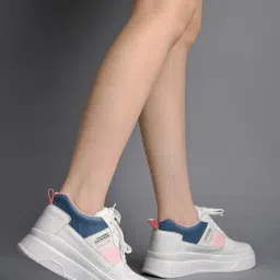 shoetopia Women Mid-Tops Lace-Up Sneakers image 3