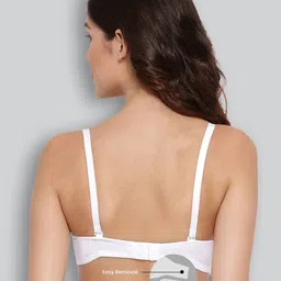 lyra Combed Cotton Seamless Wrinkle-Free Cups Bra with Detachable Strap image 3