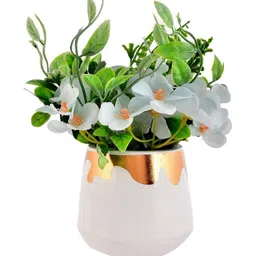 tayhaa Artificial Flowers with Ceramic Planter image 3