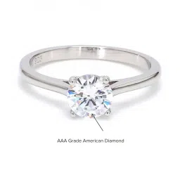 ornate jewels 925 Sterling Silver American Diamond-Studded Ring image 3