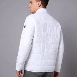 the indian garage co Men Colourblock Regular Fit Puffer Jacket image 3