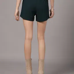 Shein Elasticated Drawstring Waist Textured Hot Pants image 3