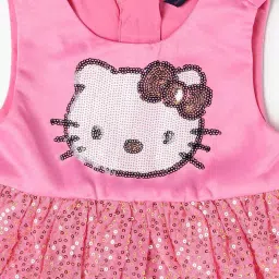 inf frendz Infant Girls Hello Kitty Embroidered Fit & Flare Dress image 3
