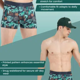 red tape Men Floral Print Trunks with Elasticated Waist image 3