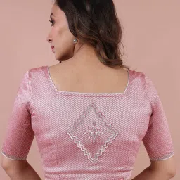 rene Women Embroidered Sqaure-Neck Front-Open Blouse image 3