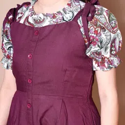 shinisha Women Floral Print A-Line Dress image 3