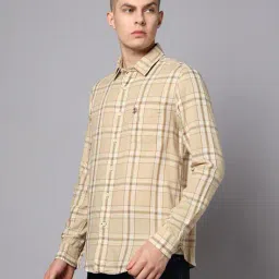 u.s. polo assn. Men'S Yarn Dyed Twill Slub Checks Full Sleeve Shirts image 3