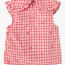 inf frendz Girls Checked Top & Jeans Set image 3