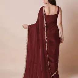 ri-wah Organza Saree with Lace Work  image 3