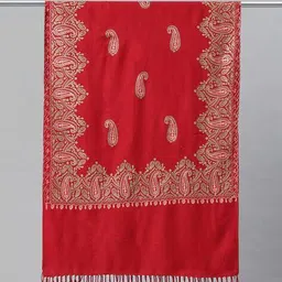 swi stylish Women Embroidered Wool Stole image 3