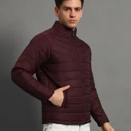 alpha tribe Men Quilted Regular Fit Puffer Jacket image 3
