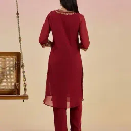 lakshita Women Embroidered Straight Kurta Suit Set image 3