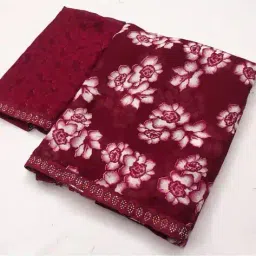 anand Women Georgette Printed Saree image 3