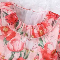 tior Girls Floral Fit and Flare Dress image 3