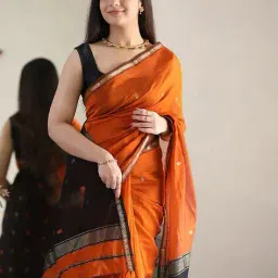 saree mall Women Traditional Saree With Blouse Piece image 3