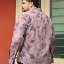 instafab plus Men Floral Regular Fit Shirt image 3