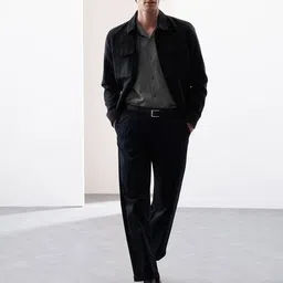 marks & spencer Men Chevron Print Regular Fit Shirt image 3