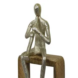 manor house Musician Playing Trumpet Sculpture Showpiece   image 2