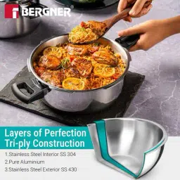 bergner Argent Classic Pressure Pan Triply image 3