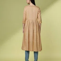 acai Women Striped Flared Kurta image 3