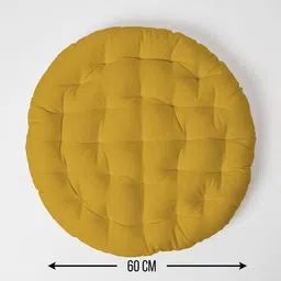 skanda fab Set of 3 Quilted Round Floor Cushions image 3