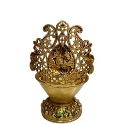 aakrati Laxmi Carved Brass Diya image 3