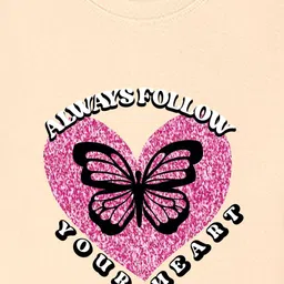 nusyl  Girls Oversized Fit Round Neck Graphic Print T-shirt image 4