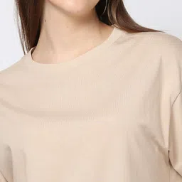 rio basic Women Aster Crew-Neck Oversized Fit T-Shirt image 4