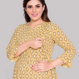 mamma's maternity Geometric Print A-Line Dress image 4