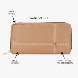 baggit Zip-Around Wallet with Metal Logo Accent image 4