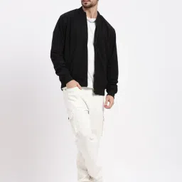showoff Men Zip-Front Bomber Jacket with Insert Pockets image 4