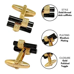 the tie hub Men Brass Barrel Cufflinks image 4