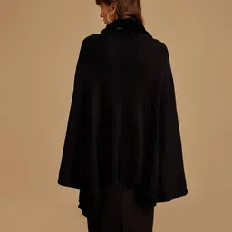 kazo Women Cape with Fur Accent image 4