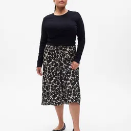 gap Women Printed Ruched Flared Skirt image 4